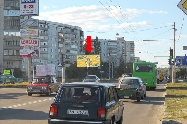 Щит 3x6,  Черепина ул. - ул. Д. Коротченко, возле супермарукета "Экомаркет"