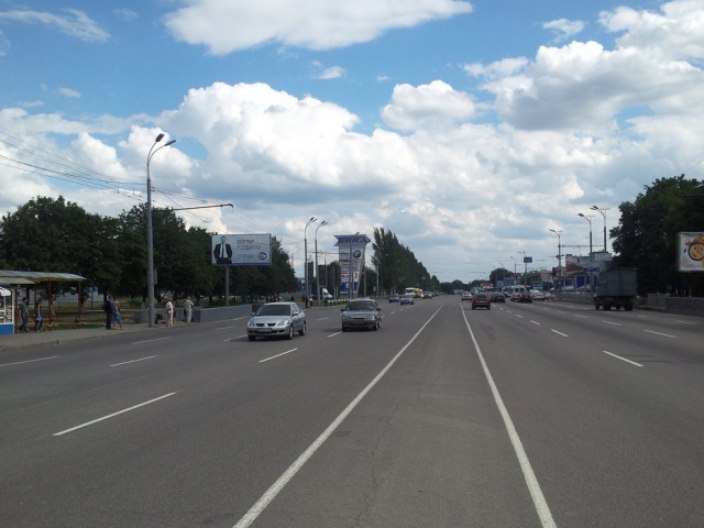 Щит 6x3,  ул.Запорожское шоссе, 37 - ул.Паникахи, из центра